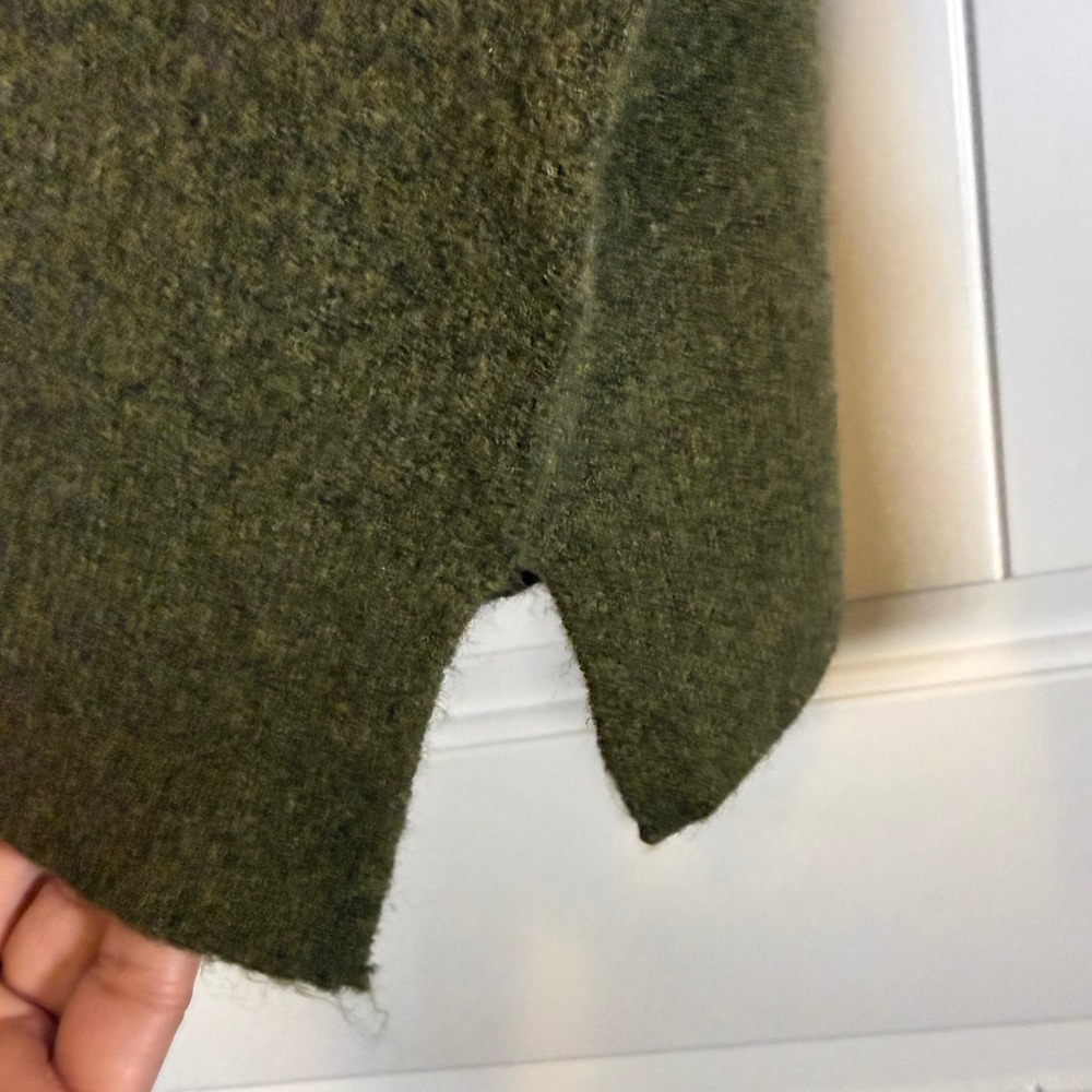 J.Crew NWT Extra-Soft Crewneck Sweater Olive Green Moss Wool Blend BU223 XL $89 - Picture 5 of 9